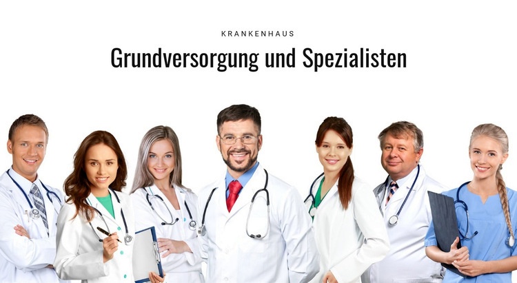 Grundversorgung und Spezialisten HTML5-Vorlage