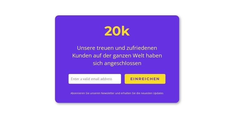 Kontaktformular im Kasten Website Builder-Vorlagen