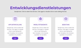 Unsere Entwicklungsleistungen – Fantastisches Website-Modell