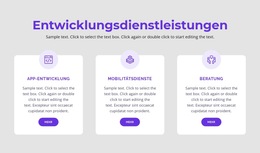 Unsere Entwicklungsleistungen – Fertiges Website-Design