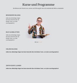 Website-Zielseite Für Kurse Und Programme