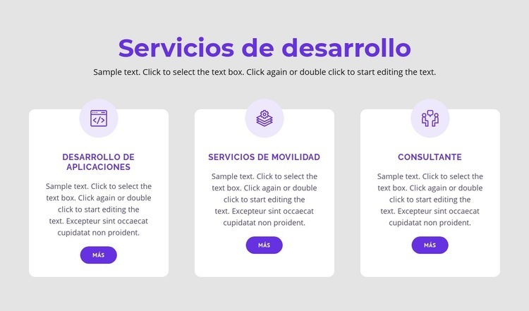 Nuestros servicios de desarrollo Creador de sitios web HTML