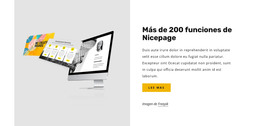 Más De 200 Funciones De Nicepage: Plantilla De Página HTML