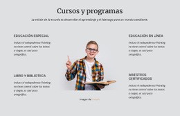 Cursos Y Programas: Plantilla De Una Página Lista Para Usar