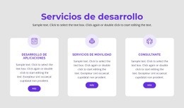 Nuestros Servicios De Desarrollo: Plantilla De Arranque De Una Página