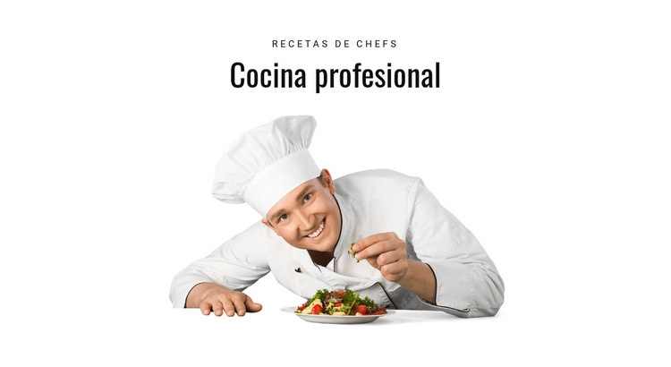 Cocina profesional Plantilla de una página