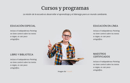 Cursos Y Programas - Descarga De Plantilla De Sitio Web