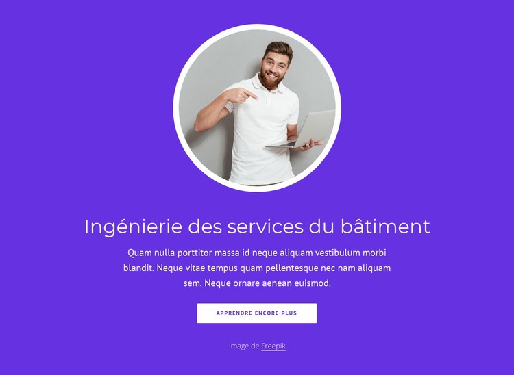 Ingénierie des services du bâtiment Modèles de constructeur de sites Web