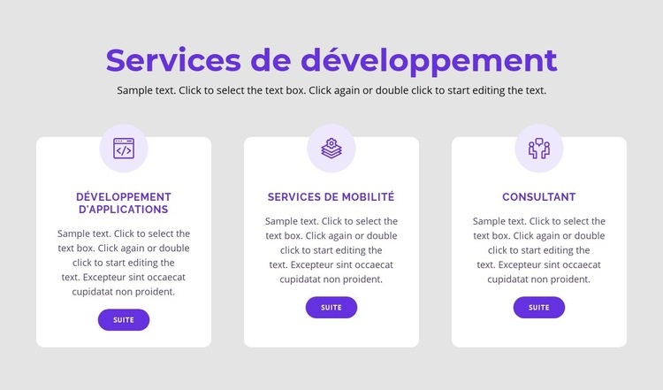Nos services de développement Maquette de site Web