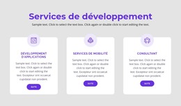 Nos Services De Développement - Modèle De Page HTML
