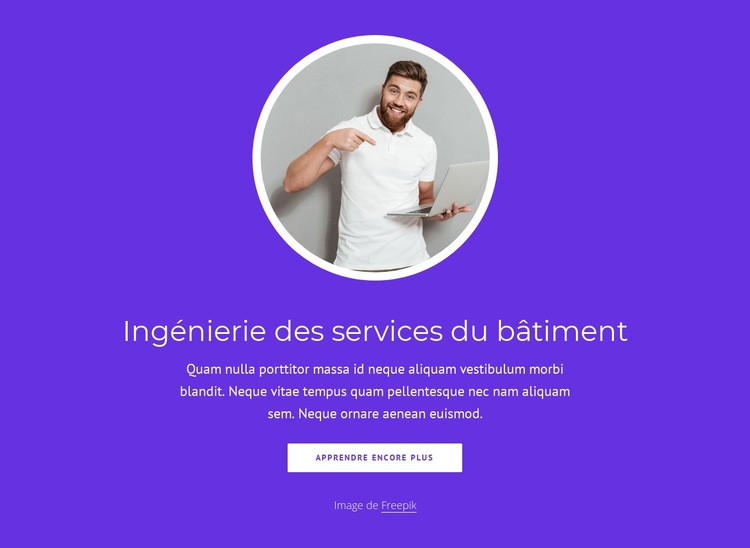 Ingénierie des services du bâtiment Modèle de site Web