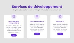 Nos Services De Développement : Modèle D'Amorçage D'Une Page