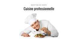 Cuisine Professionnelle : Modèle D'Une Page Facile À Utiliser