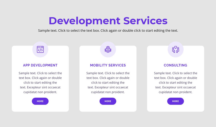 Our development services HTML Template