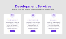 Our Development Services Html5 Responsive Template