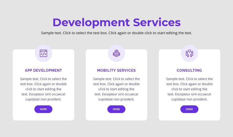 Our development services HTML5 Template