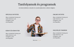 Tanfolyamok És Programok – HTML5-Sablon