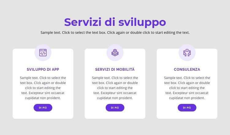 I nostri servizi di sviluppo Costruttore di siti web HTML