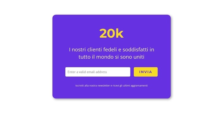 Modulo di contatto nella casella Costruttore di siti web HTML