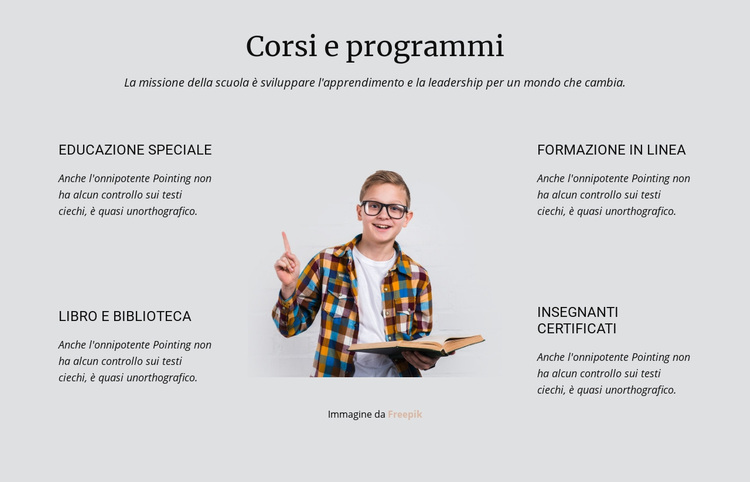 Corsi e programmi Tema WordPress