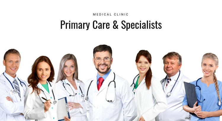 Primary care and specialists Joomla Page Builder