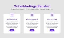 Onze Ontwikkelingsdiensten - Premium-Elementensjabloon