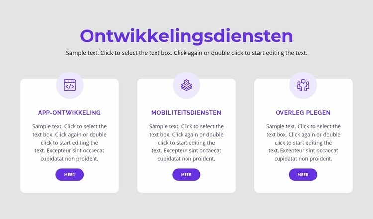 Onze ontwikkelingsdiensten HTML5-sjabloon