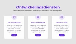 Onze Ontwikkelingsdiensten - Geweldig Websitemodel