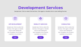 Our Development Services One Page Template