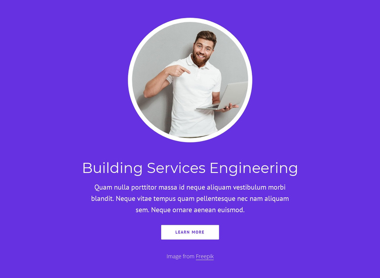 Building services engineering One Page Template
