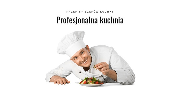 Profesjonalna kuchnia Projekt strony internetowej