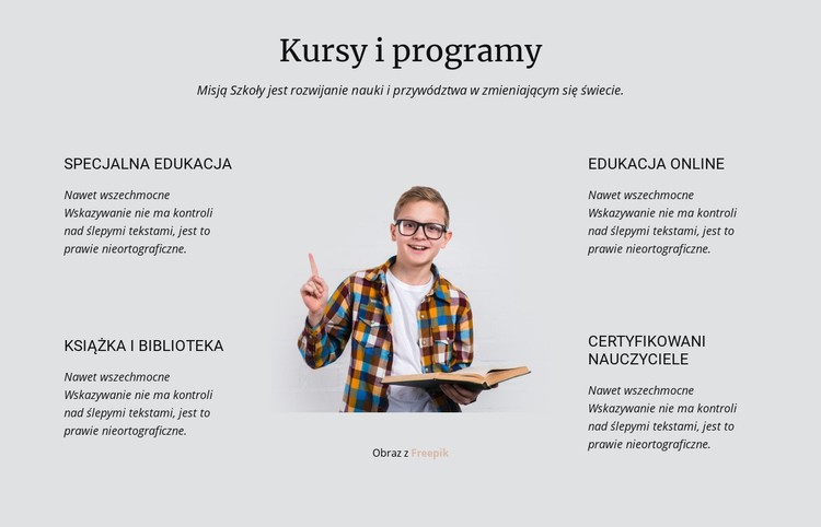 Kursy i programy Szablon CSS