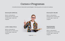 Cursos E Programas - Modelo HTML5