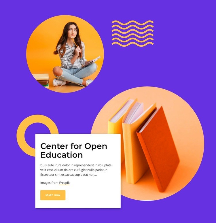 Center of open education Squarespace Template Alternative