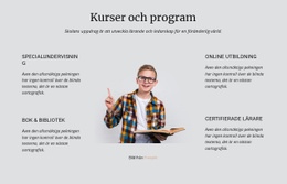 Kurser Och Program - Nedladdning Av Webbplatsmall