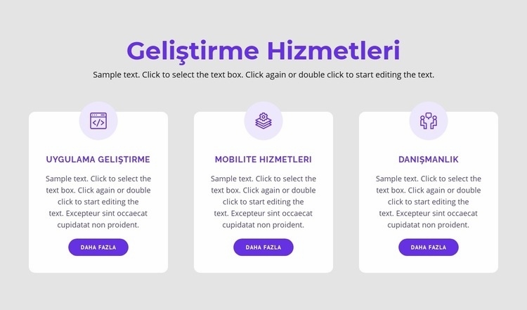 Geliştirme hizmetlerimiz Şablon