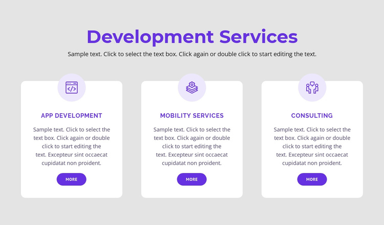 Our development services Website Builder Software