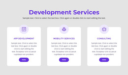 Our Development Services - Free WordPress Theme