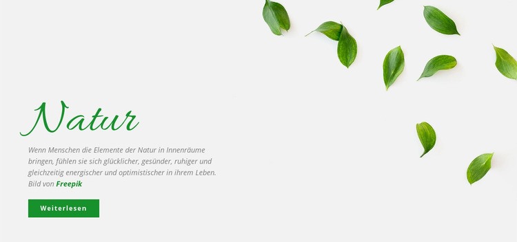 Frisches Naturdesign Website design