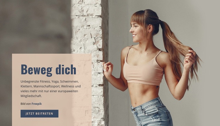 Beweg dich Website design