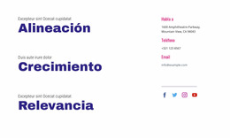 Alineación, Crecimiento, Relevancia - Plantilla Joomla Creativa Multipropósito