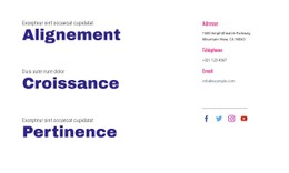 Alignement, Croissance, Pertinence Modèle De Page De Destination