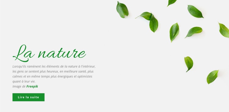 Conception de la nature fraîche Modèle HTML