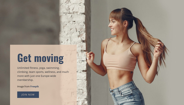 Get moving Homepage Design