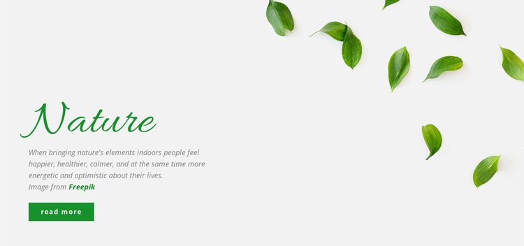 Fresh nature design  One Page Template