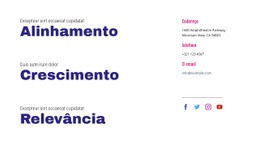 Alinhamento, Crescimento, Relevância - Construtor De Sites Moderno