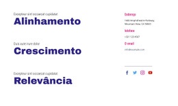 Alinhamento, Crescimento, Relevância - Design De Site Personalizado