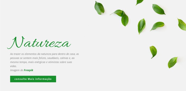 Projeto da natureza fresca Maquete do site