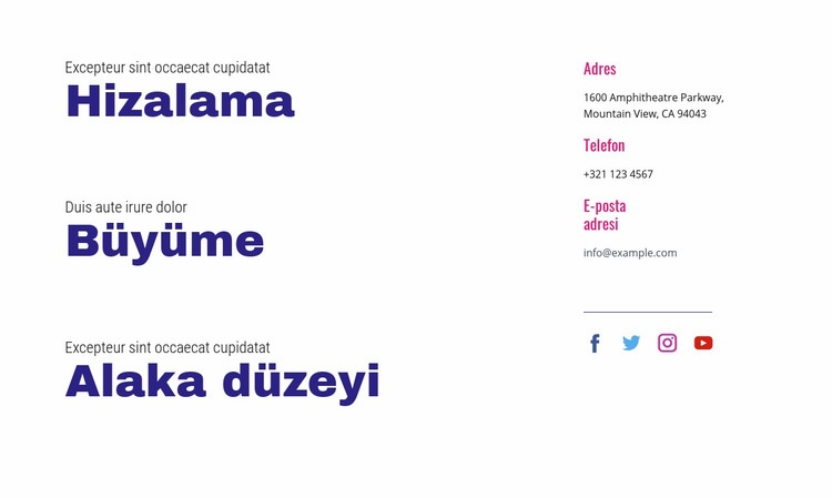 Uyum, büyüme, alaka düzeyi HTML5 Şablonu