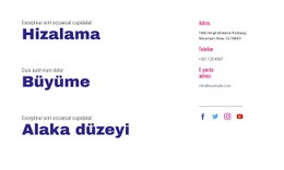 Uyum, Büyüme, Alaka Düzeyi - Profesyonel Tek Sayfalık Şablon